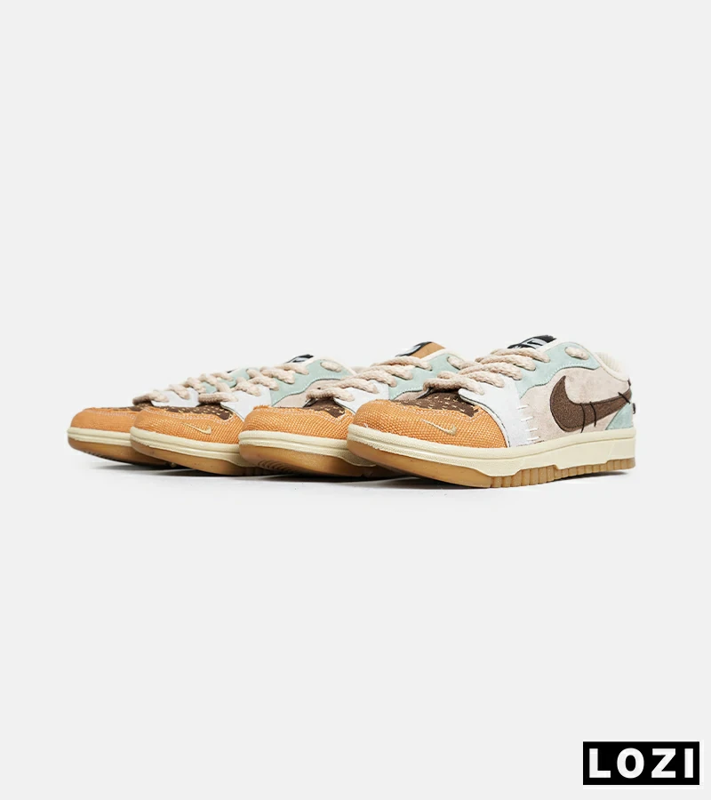 کفش کتانی مردانه و زنانه قهوه ای طوسی خردلی NIKE jordan Vodoo مدل 6193