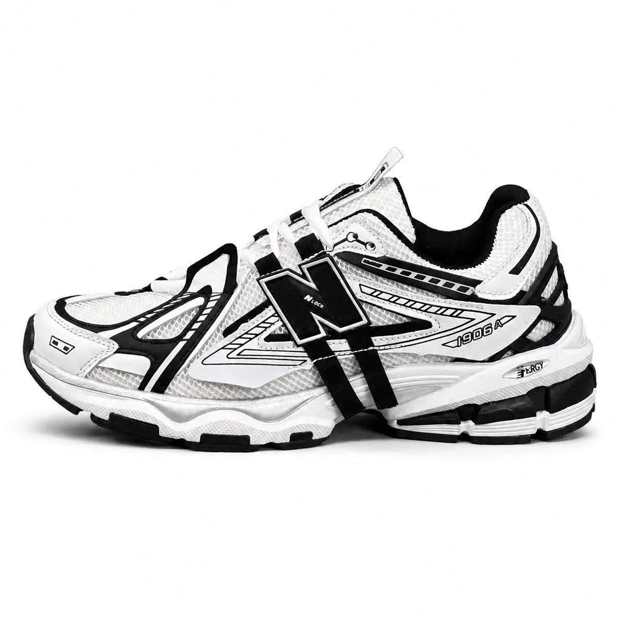 کتانی مردانه نیوبالانس 1906 سفید مشکی New BALANCE 1906