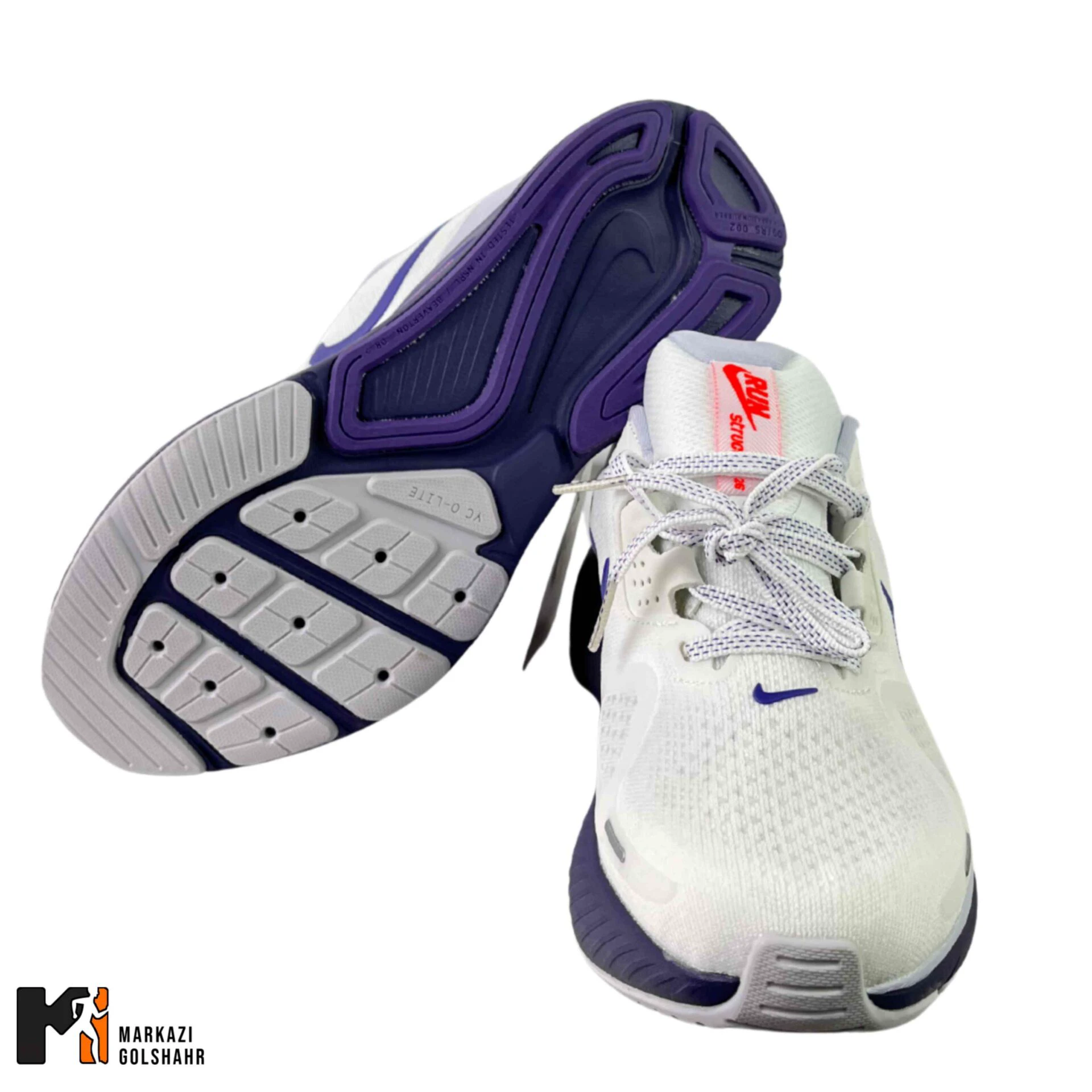 کفش زنانه نایک سفید بنفش مدل structure26