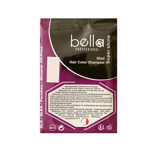 شامپو رنگ مو ساشه ایی BELLA رنگ بنفش شماره 1016 30 میل