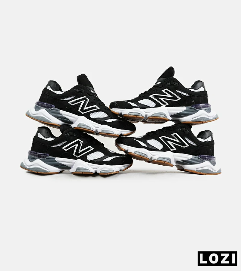 کفش کتانی مردانه و زنانه مشکی سفید طوسی NEW BALANCE 9060 مدل 7097