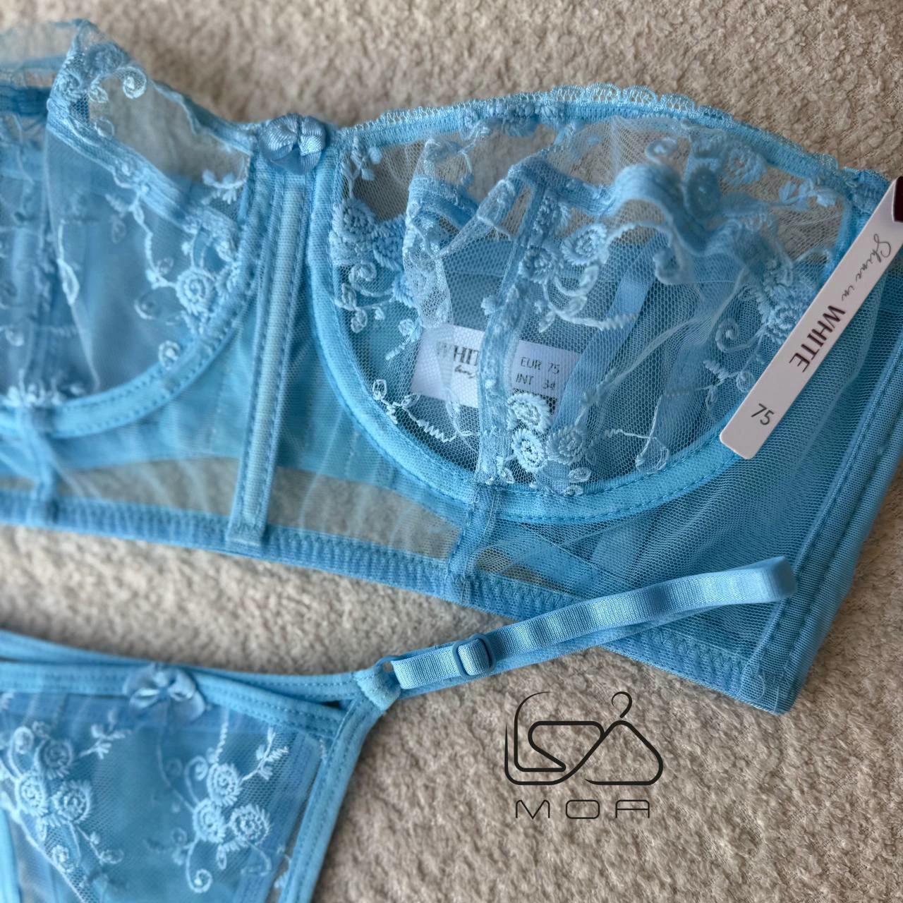 ست شورت و سوتین کاپ A برند وایت لیدی