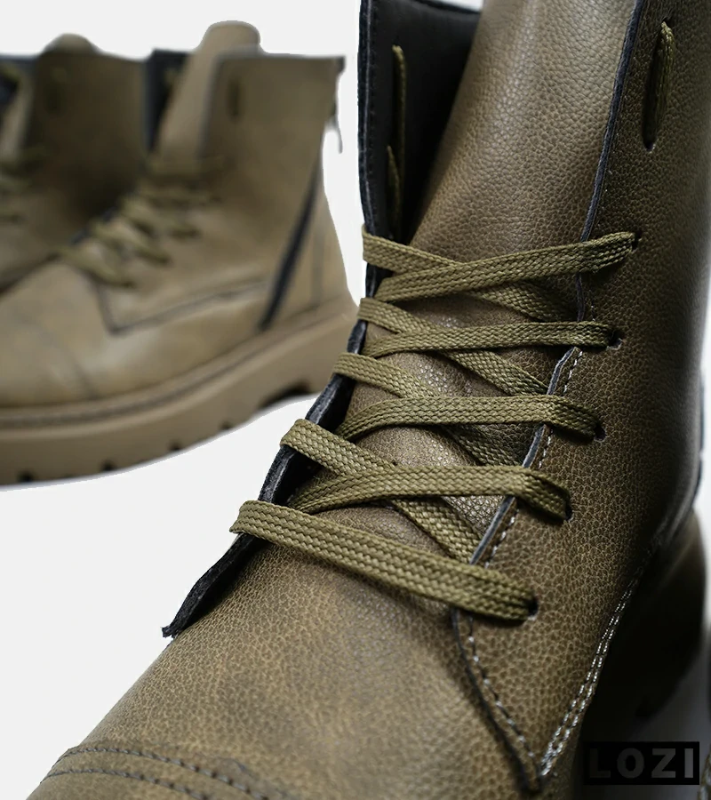 نیم بوت چرمی مردانه زیتونی Timberland مدل 5433