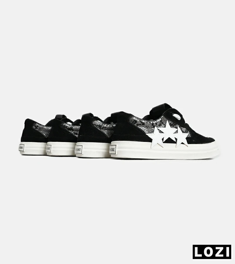 کفش اسنیکرزمشکی سفید Amiri Stars v2 مدل 7077