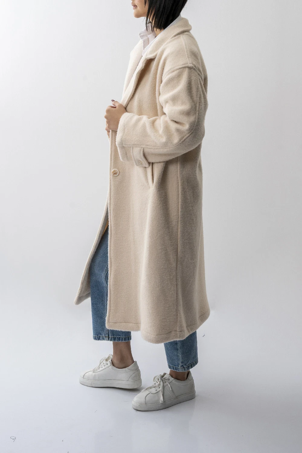 پالتو بلند یقه برگردان زنانه