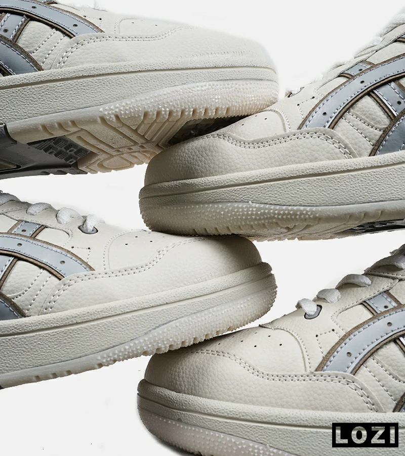 کفش کتانی مردانه کرم طوسی ASICS TIGER RUNNER II مدل 6694
