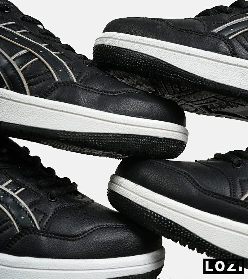 کفش کتانی مردانه مشکی سفید ASICS TIGER RUNNER II مدل 6691