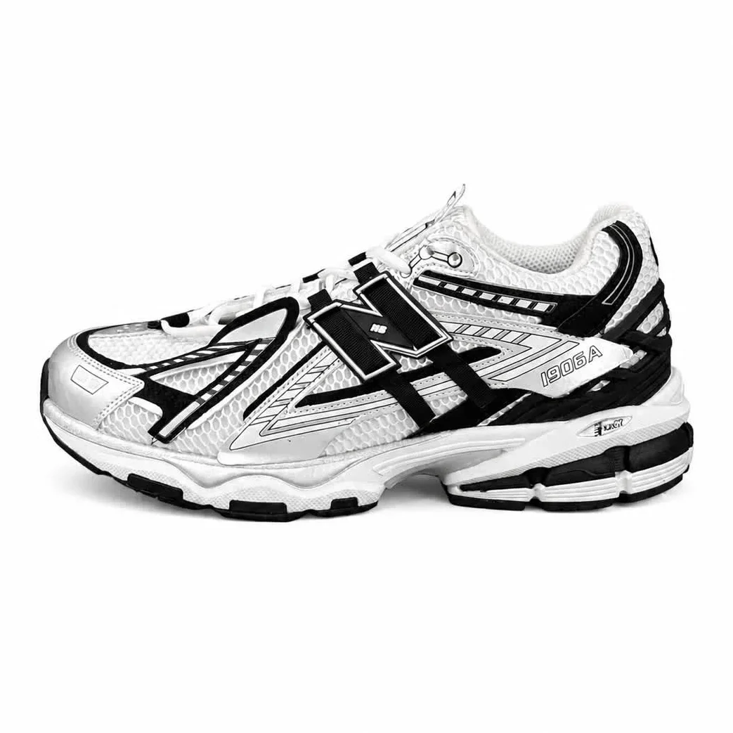 کتانی بزرگ پا نیوبالانس 1906 طوسی مشکی سفید New BALANCE 1906