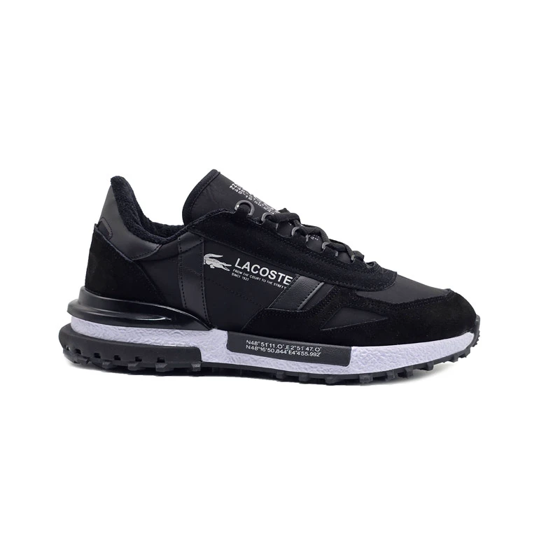 کفش و کتانی مردانه چرم طبیعی مدل لاگوست LACOSTE رنگ مشکی کد 43330