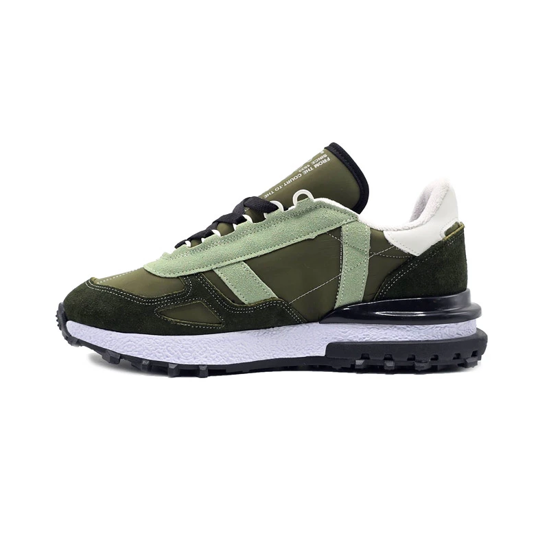 کفش و کتانی مردانه چرم طبیعی مدل لاگوست LACOSTE رنگ یشمی کد 43333