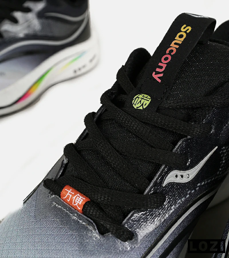 کفش کتانی مشکی خاکستری Saucony Ride Review v.2 مدل 7398