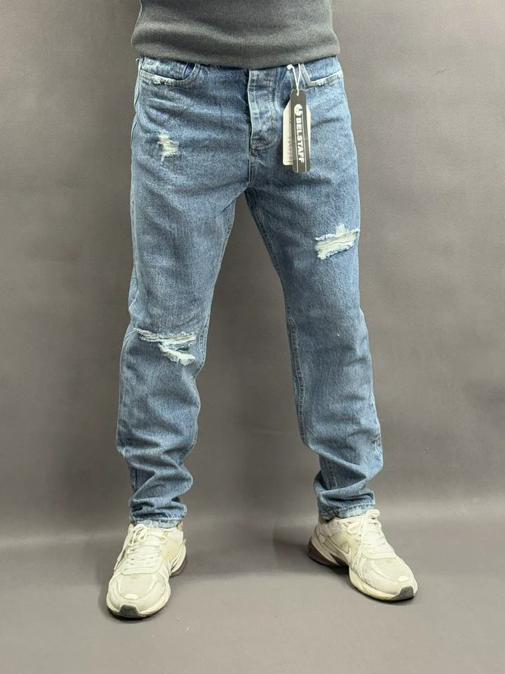شلوار مردانه مام فیت کثیفشور BELSTAFF گازوییلی زاپ‌دار 8