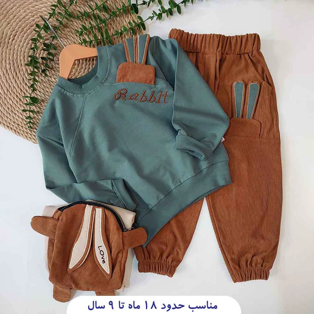 بلوز شلوار بچگانه طرح رابیت