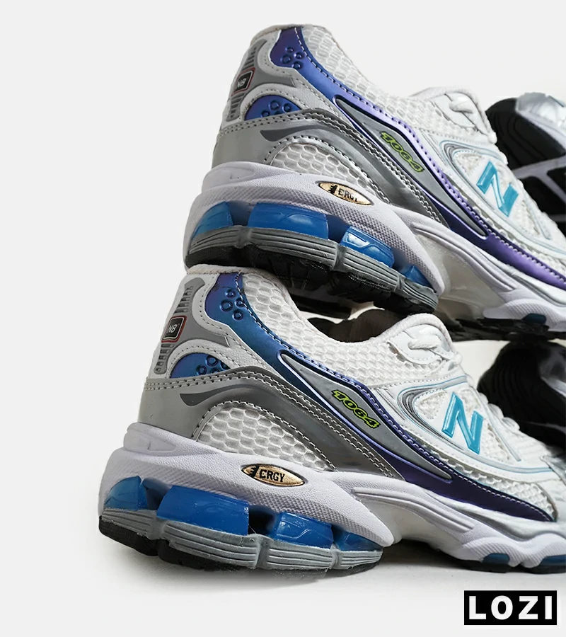کفش کتانی مردانه و زنانه سفید طوسی آبی NEW BALANCE 1064 مدل 6312