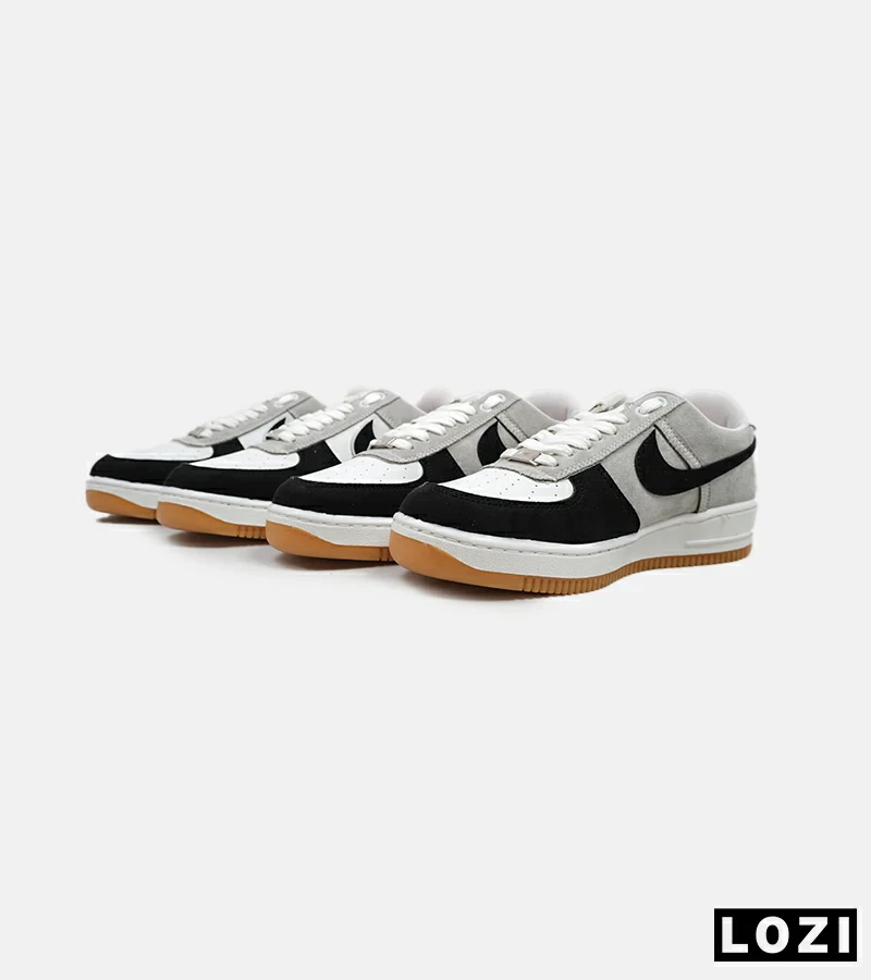 کفش مردانه و زنانه طوسی مشکی سفید NIKE AIR FORCE مدل 5345