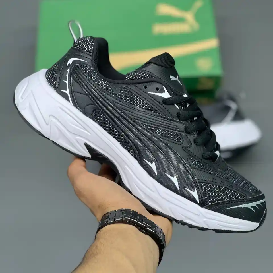 کفش پوما مورفیک یونیسکس مشکی سفید Puma Morphic Unisex Black White