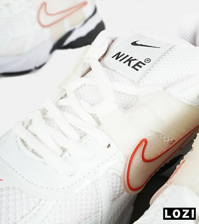 کفش کتانی مردانه و زنانه سفید قرمز مشکی Nike cushlon مدل 7445