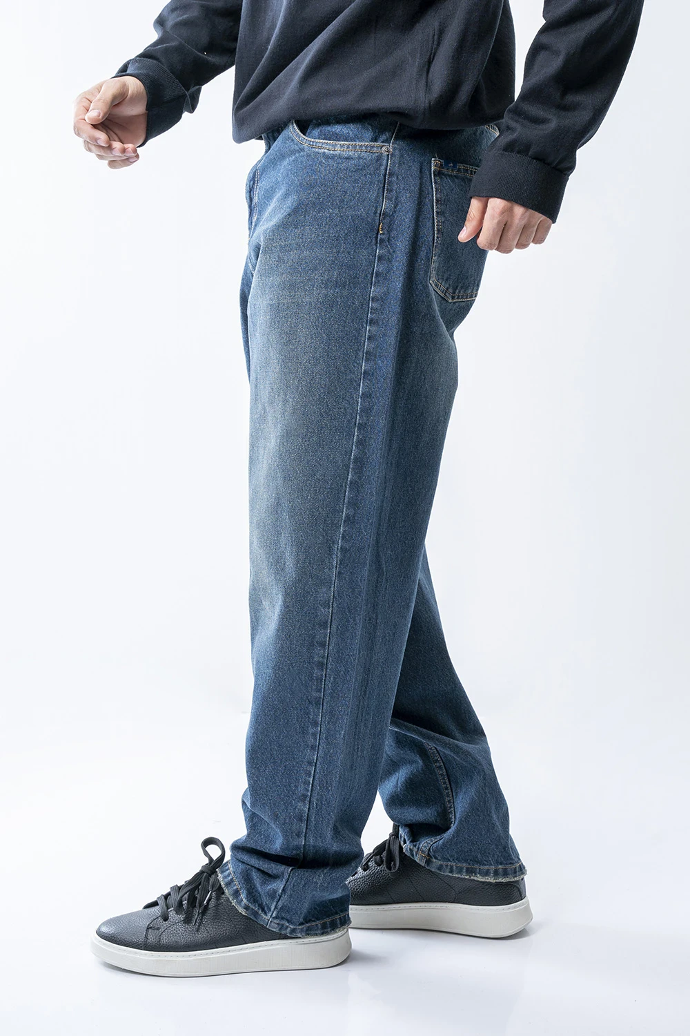 شلوار جین نیم بگ مردانه