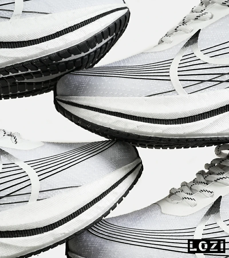 کفش کتانی مردانه و زنانه سفید مشکی نایک NIKE lab Zoom Fly 'sp مدل 7255