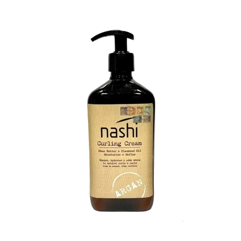 کرم مو فرکننده و تقویت کننده ناشی مدل Nashi Argan Curling Cream مناسب موهای فر و مجعد حاوی روغن آرگان حجم 150 میل