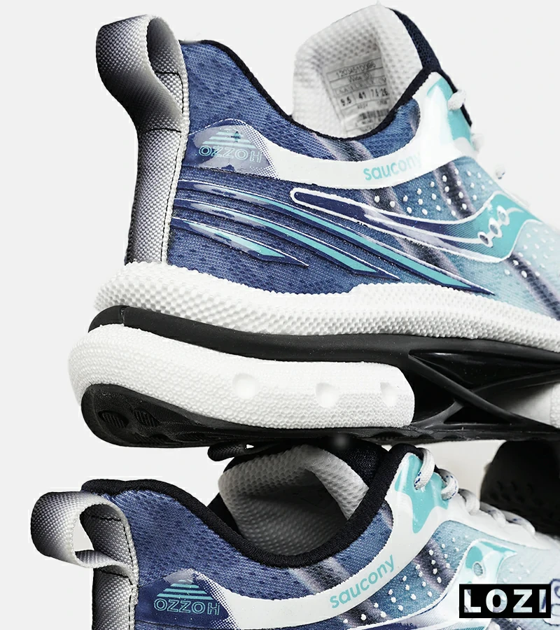 کفش کتانی سفید آبی Saucony Axon 3 مدل 7400