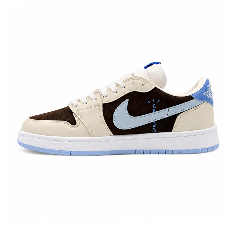 کفش و کتانی مردانه مدل نایک ترویس NIKE TRAVIS رنگ کرم آبی کد 30862