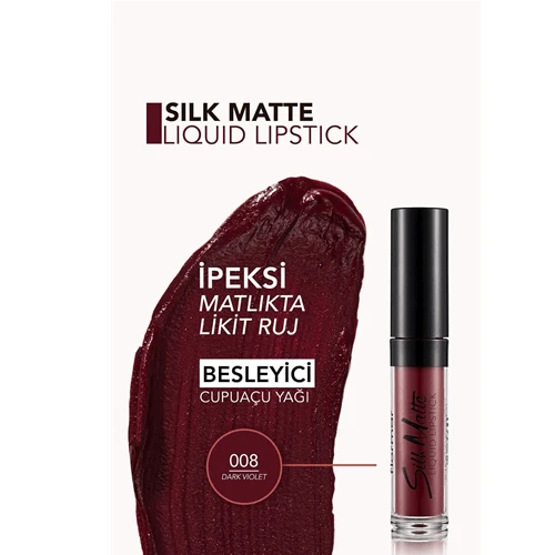 رژلب مایع سیلک مات فلورمار شماره 008 4.5 میل