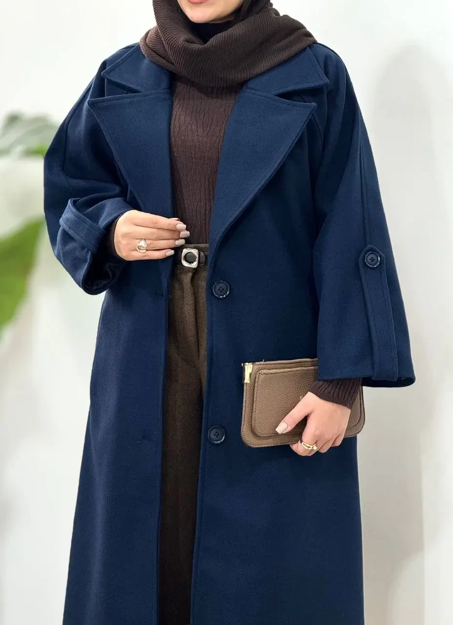 پالتو فوتر بلند آستردار رعنا