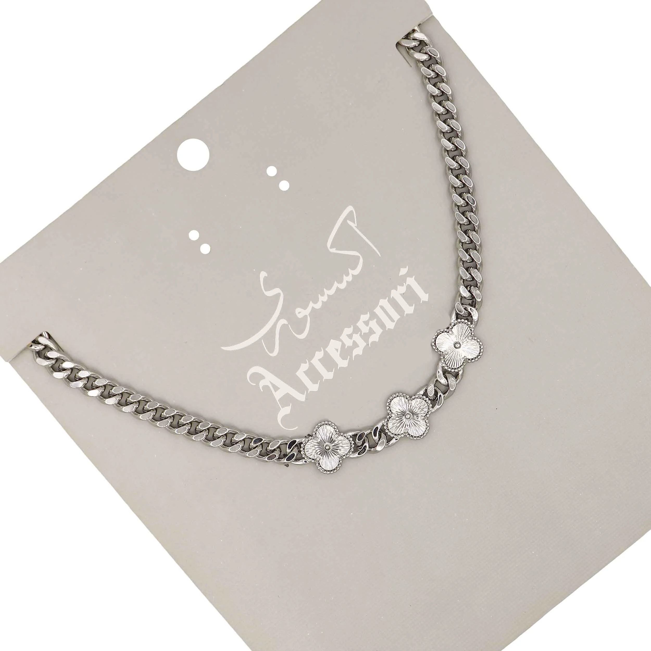 گردنبند زنانه ونکلیف سه گل