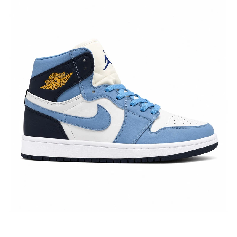 کفش و کتانی مردانه ساق‌دار مدل NIKE JORDAN 1 رنگ سفید آبی کد 2256