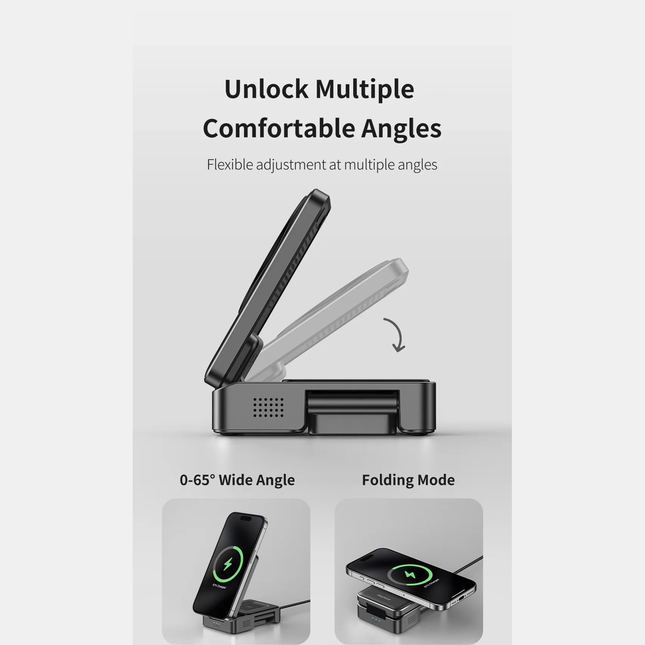 شارژر بی سیم مغناطیسی مکس کو MAXCO مدل MW13 سه کاره 15 وات