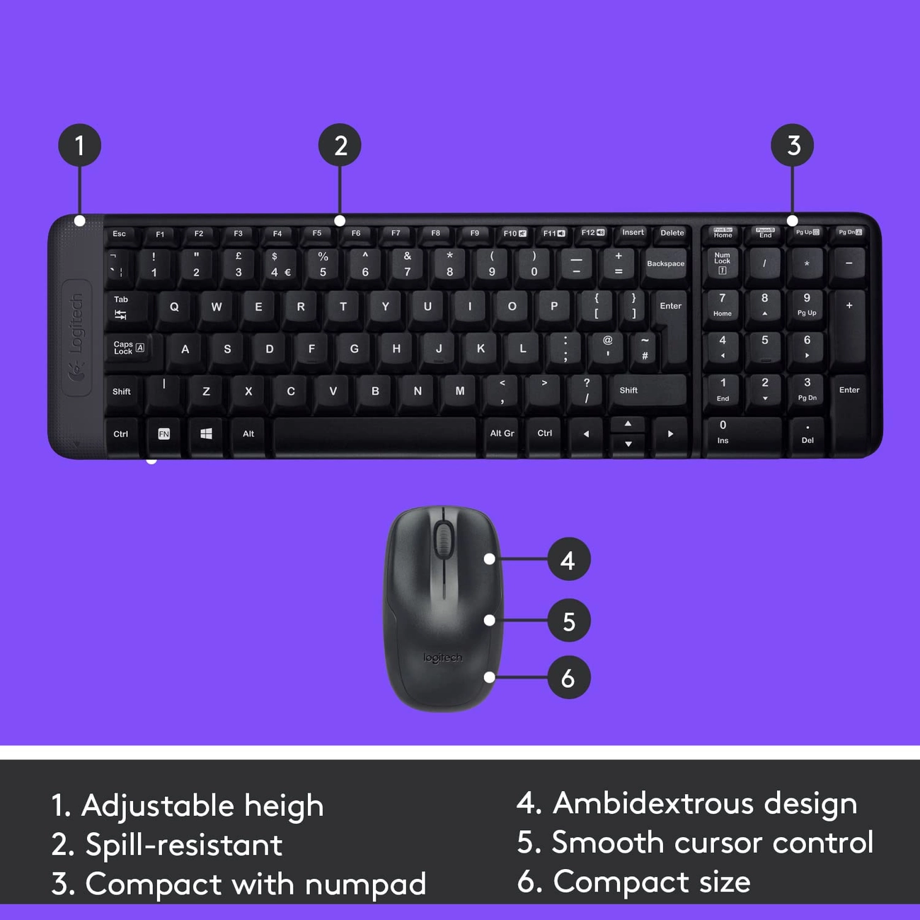 کیبورد و ماوس بی سیم لاجیتک Logitech مدل MK220