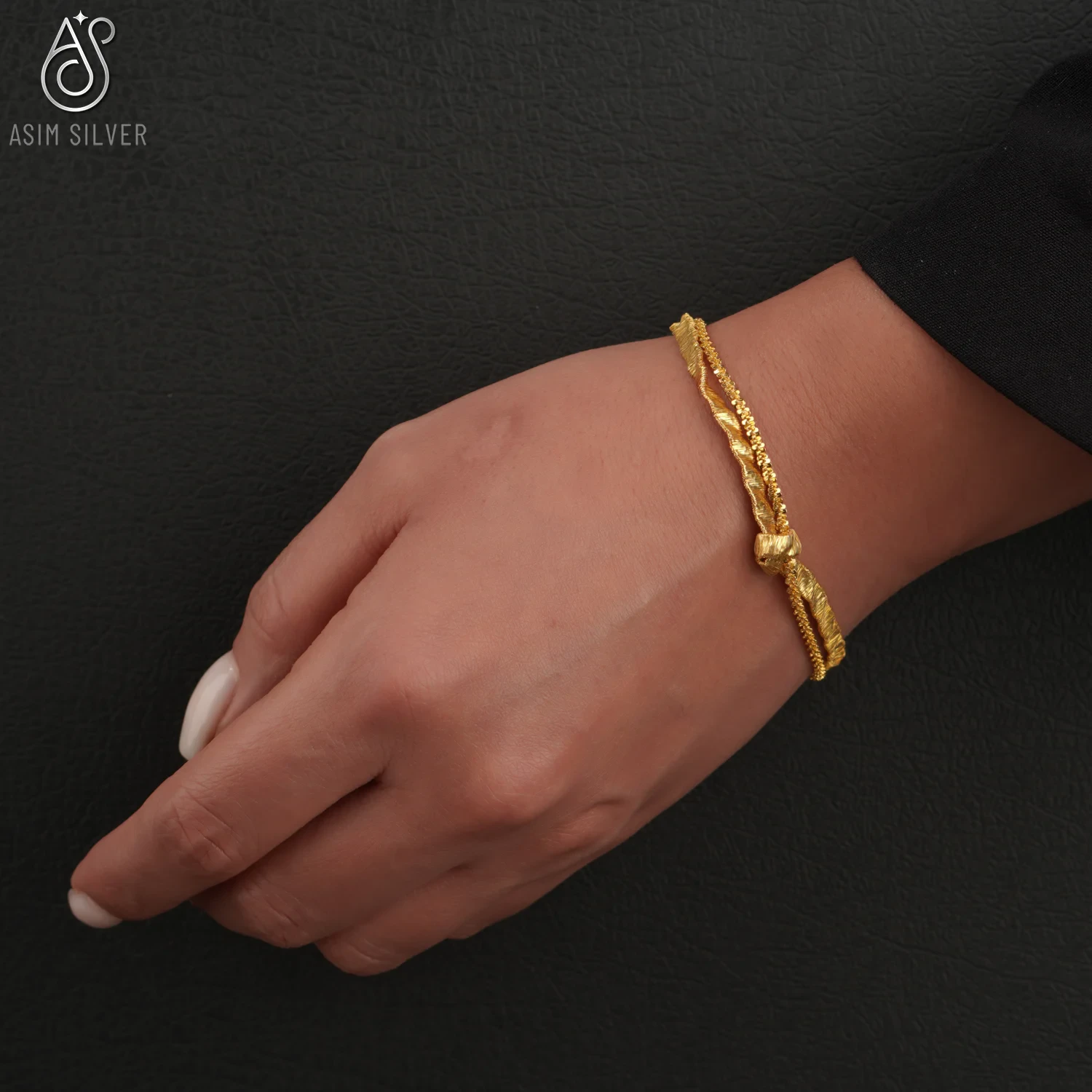 دستبند نقره گره