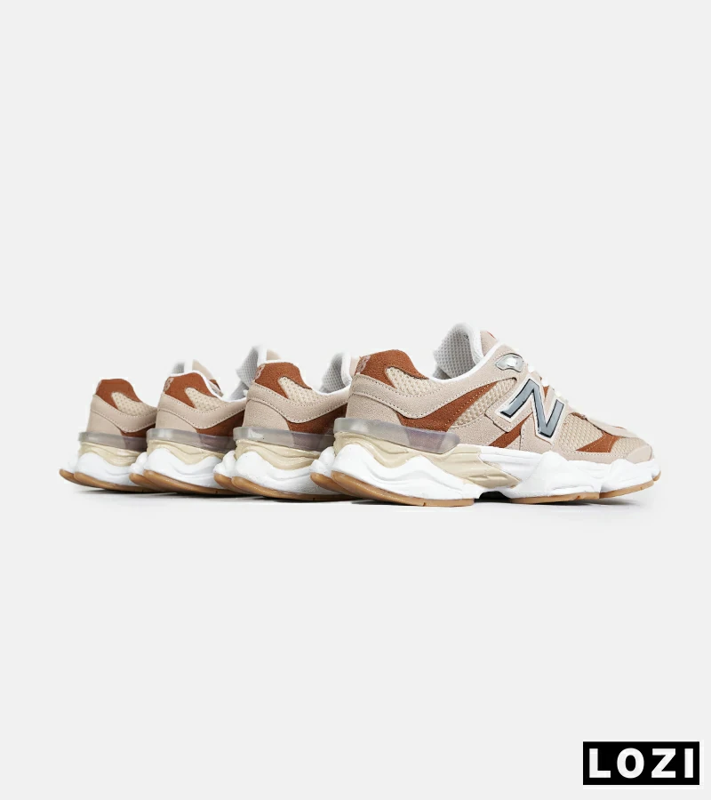 کفش کتانی مردانه و زنانه کرم قهوه ای NEW BALANCE 9060 مدل 7312