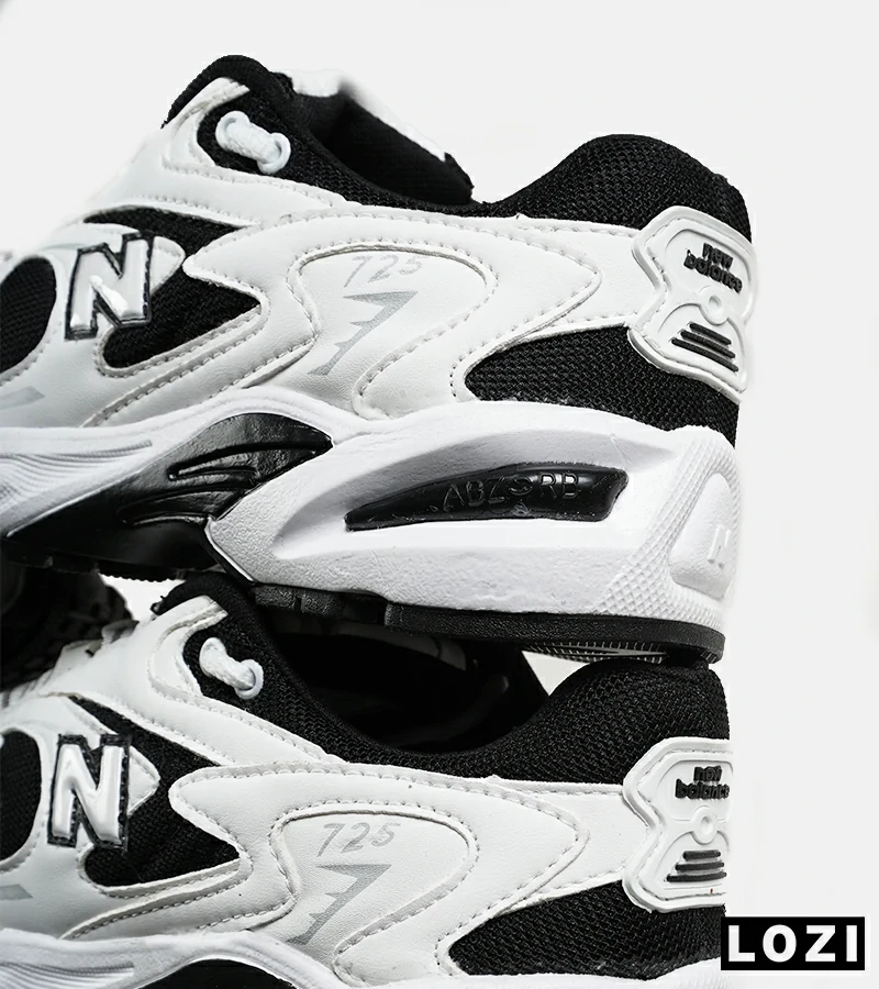 کفش کتانی مردانه و زنانه سفید مشکی NEW BALANCE 725 مدل 7270
