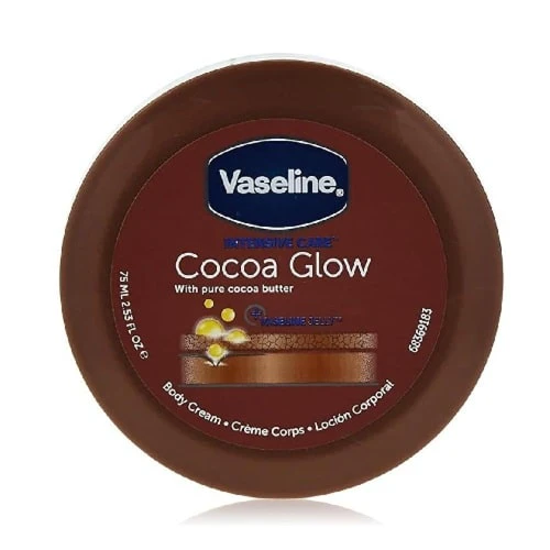 کرم مرطوب کننده بدن کاسه ای cocoa glow وازلین 75 میل