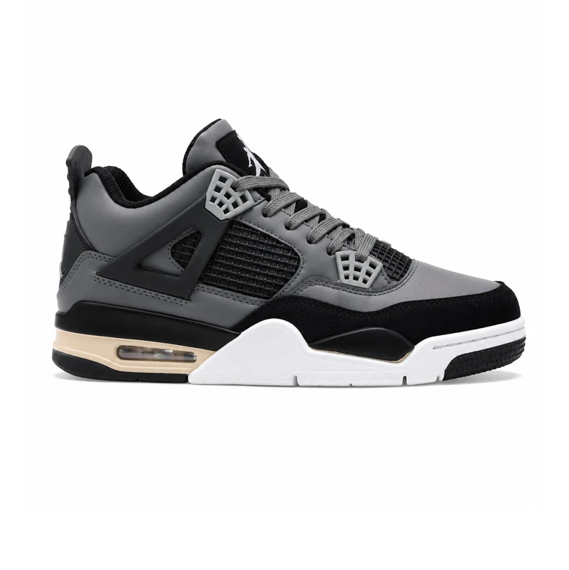 کفش و کتانی مردانه ساق‌دار مدل جردن NIKE AIR JORDAN 4 رنگ طوسی مشکی کد 2152