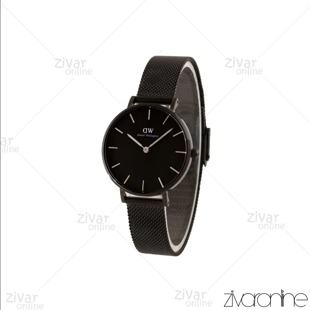 ساعت دنیل ولینگتون زنانه مشکی بند حصیری مدیوم 104716