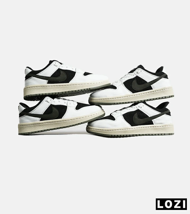 کفش کتانی مردانه و زنانه سفید مشکی نایک NIKE SB Dunk مدل 7065