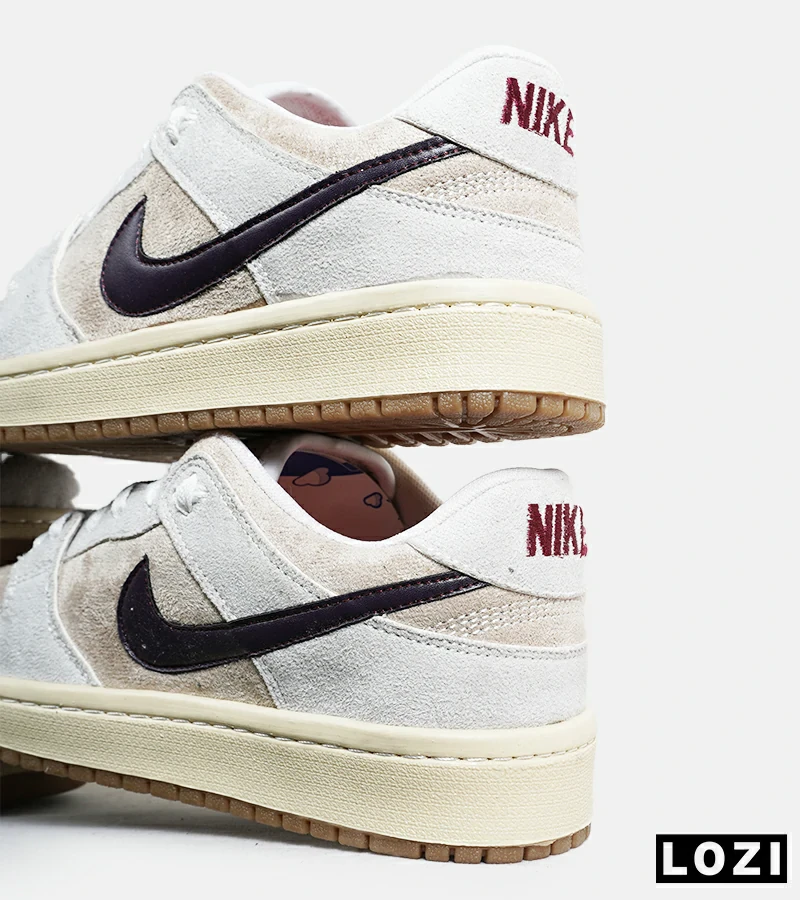 کفش کتانی مردانه و زنانه کرم طوسی بنفش نایک NIKE SB Dunk مدل 7063