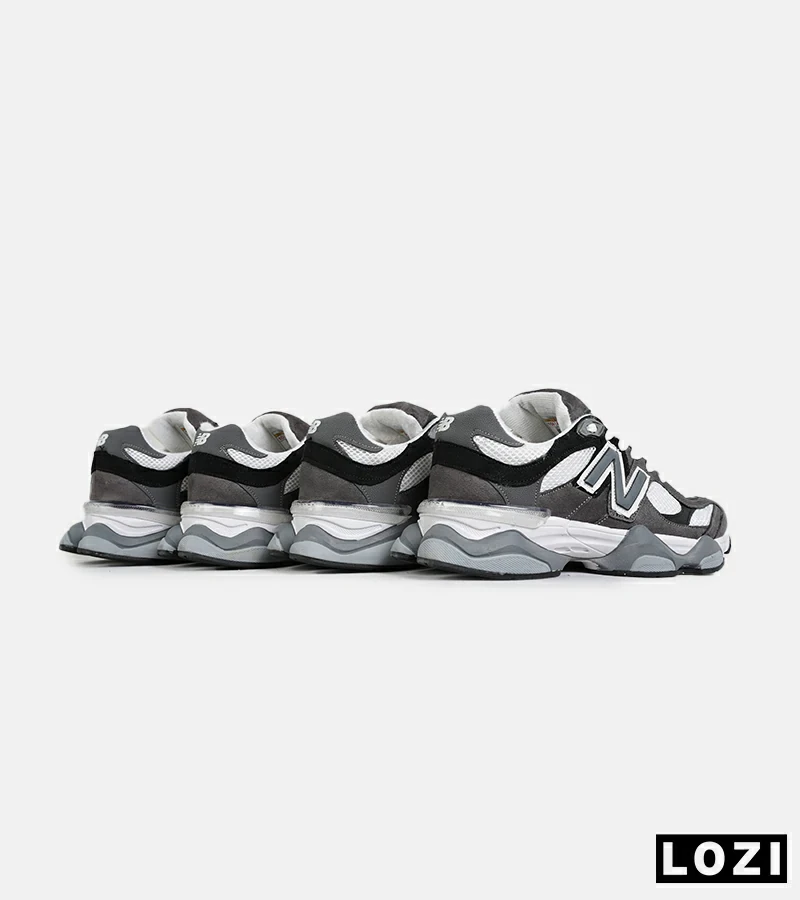کفش کتانی مردانه و زنانه طوسی مشکی سفید NEW BALANCE 9060 مدل 7308