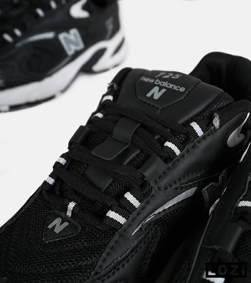 کفش کتانی مردانه و زنانه مشکی سفید NEW BALANCE 725 مدل 7268