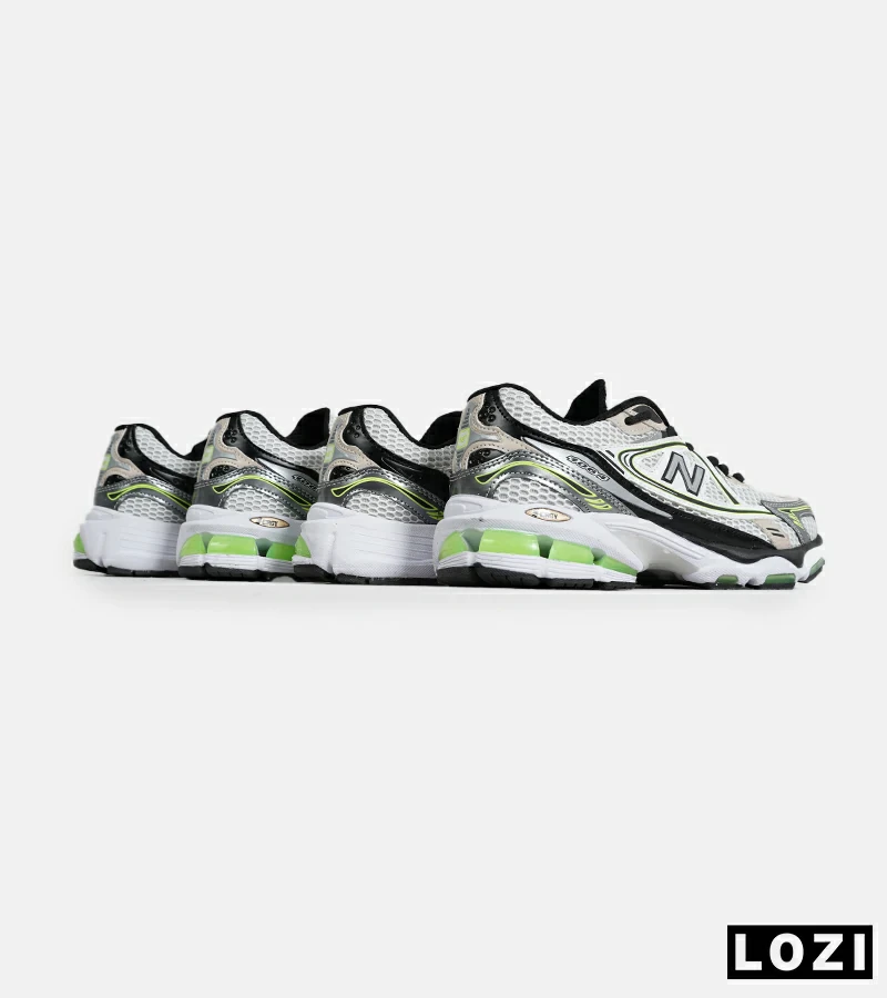 کفش کتانی مردانه و زنانه سفید سبز مشکی NEW BALANCE 1064 مدل 6742