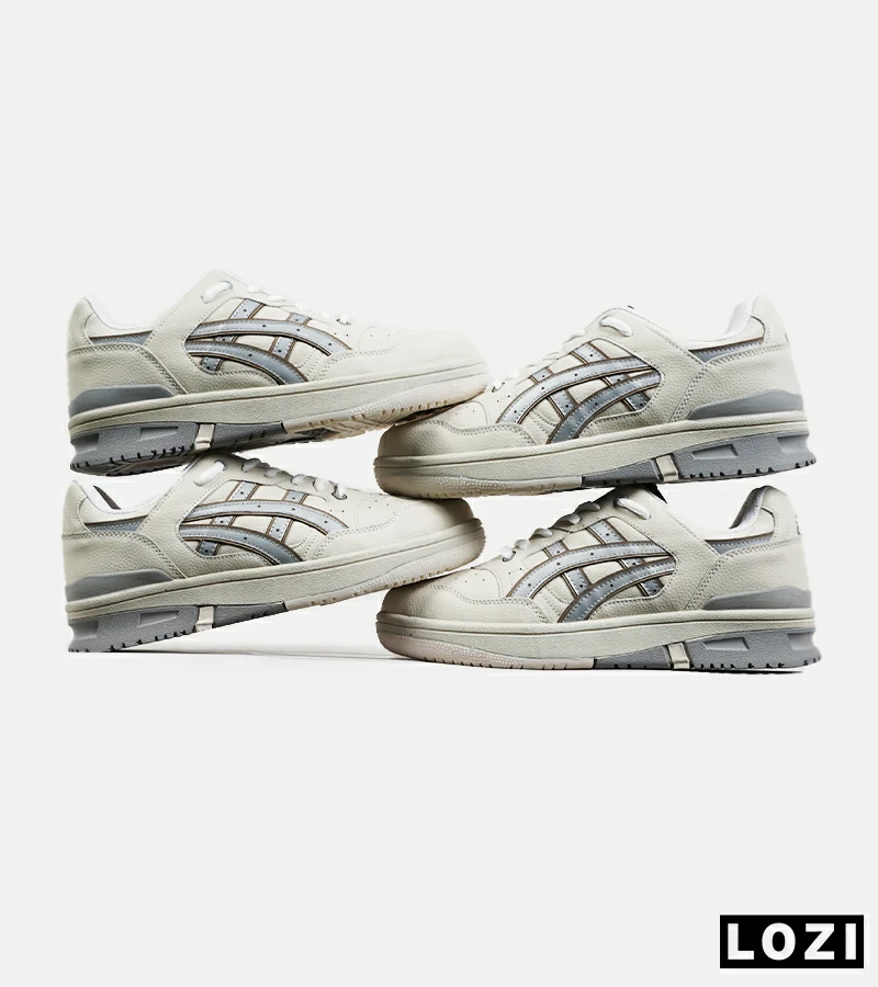 کفش کتانی مردانه کرم طوسی ASICS TIGER RUNNER II مدل 6694