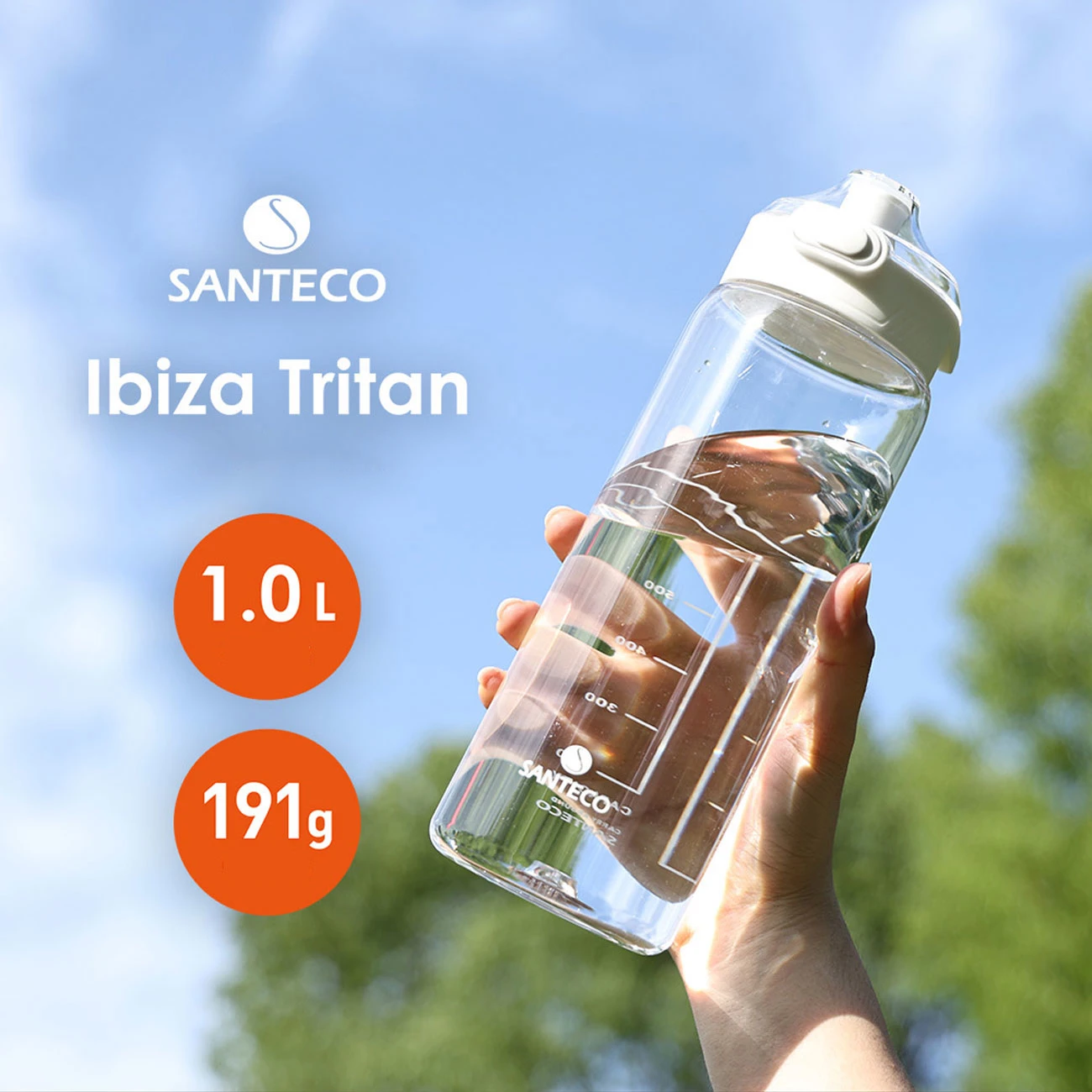 بطری ورزشی سانتکو SANTECO مدل IBIZA یک لیتری