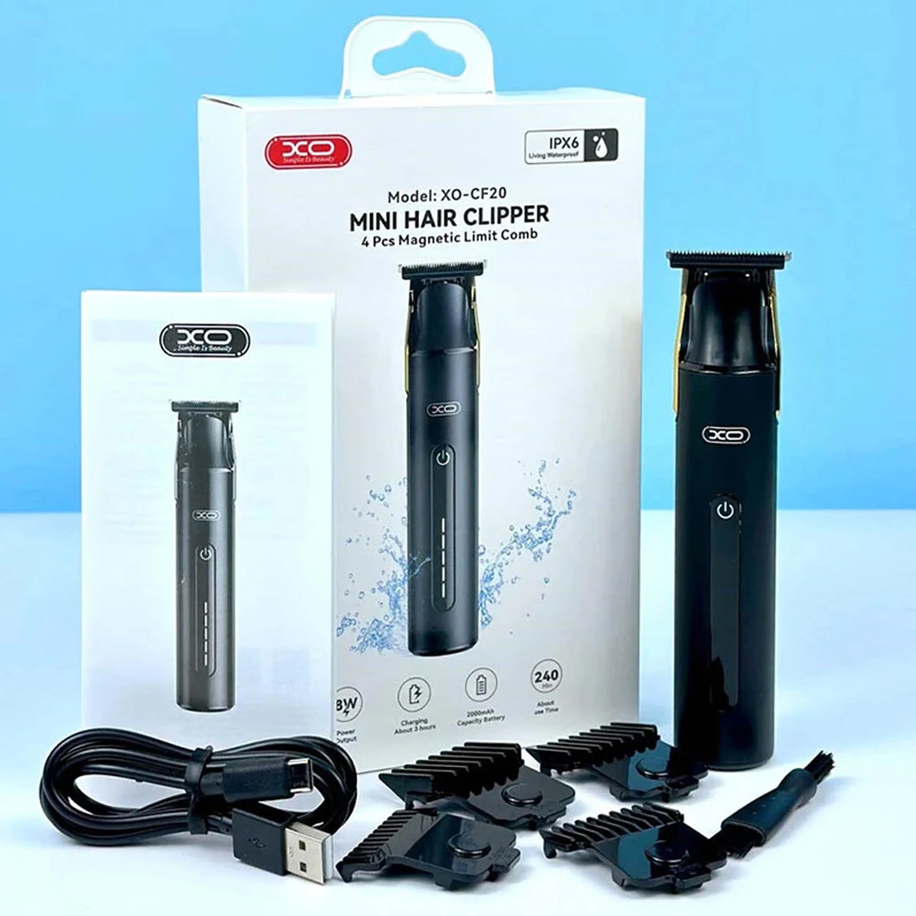 ماشین اصلاح موی سر و صورت شارژی ایکس او XO مدل CF20 توان 8 وات