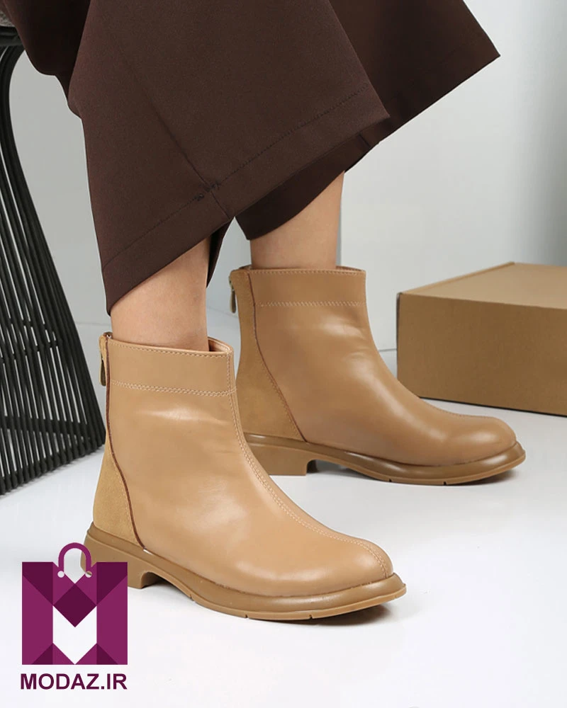 نیم بوت زنانه زمستانه چرمی BOOT 8410
