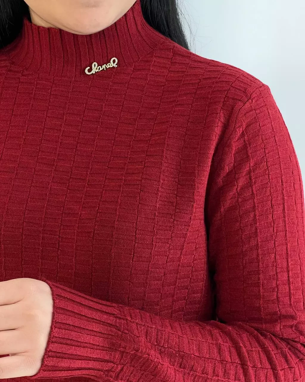 پلیور بافت گپ یقه ایستاده کد 5381