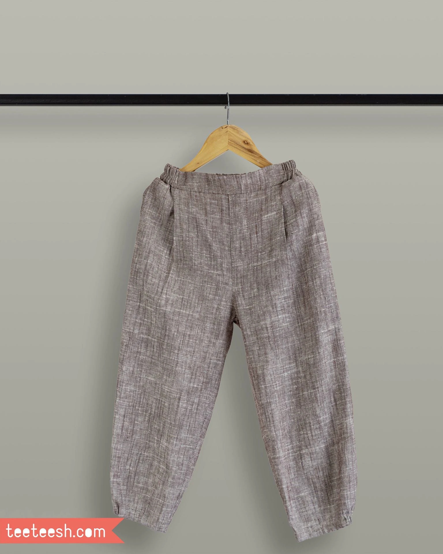 شلوار لینن نخ قهوه ای