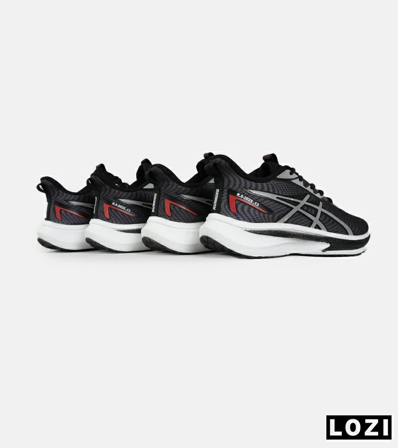 کفش کتانی مردانه مشکی سفید ASICS GEL-KAYANO 30 مدل 7186